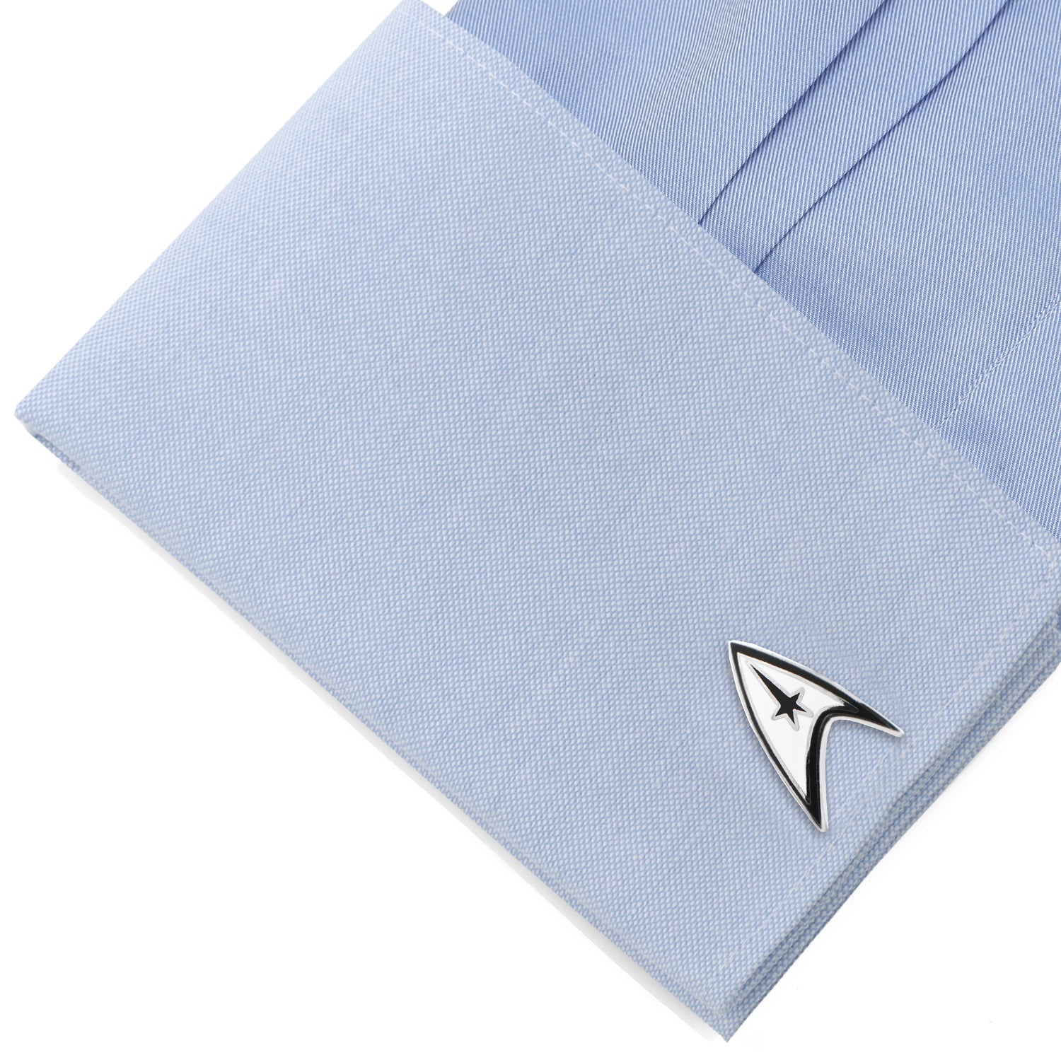 Star Trek Starfleet Delta Shield Cufflinks in Silver Tone - Image 3