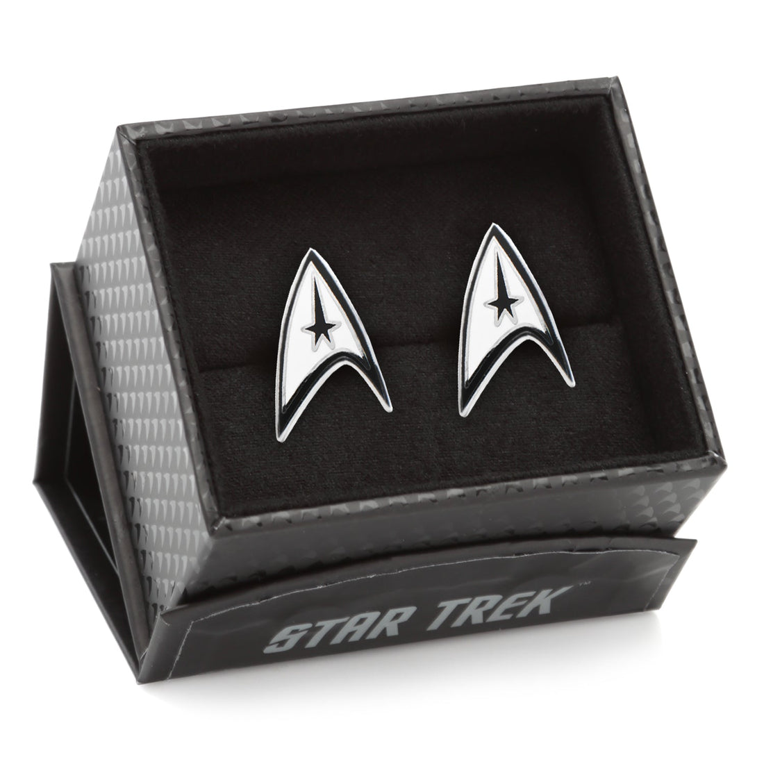 Star Trek Starfleet Delta Shield Cufflinks in Silver Tone - Image 4