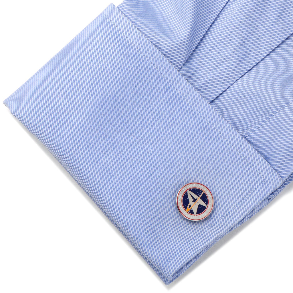 Star Trek Starfleet Command Rhodium Plated Enamel Cufflinks - Image 3