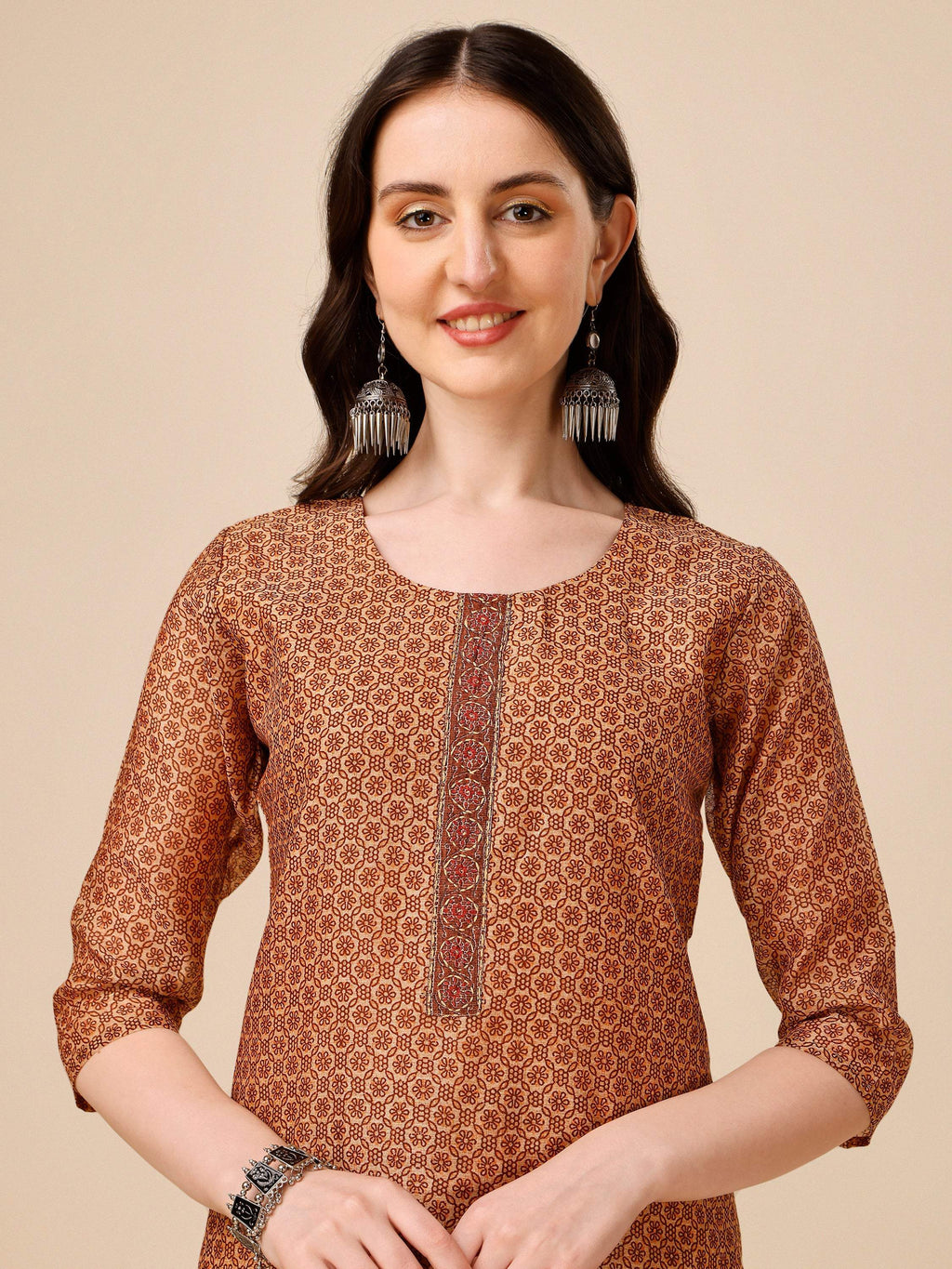 Floral Printed Kurta With Pant And Dupatta Set, Multicolor - Hiral Fashion