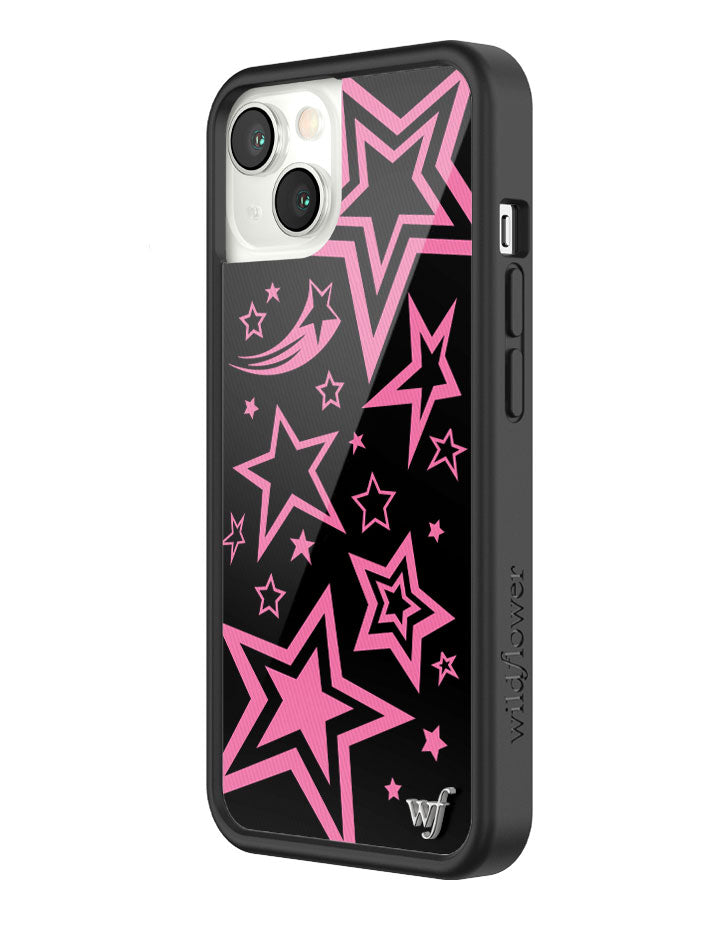 Super Star iPhone Case with Pink Star Pattern and Black Bumper - Image 22