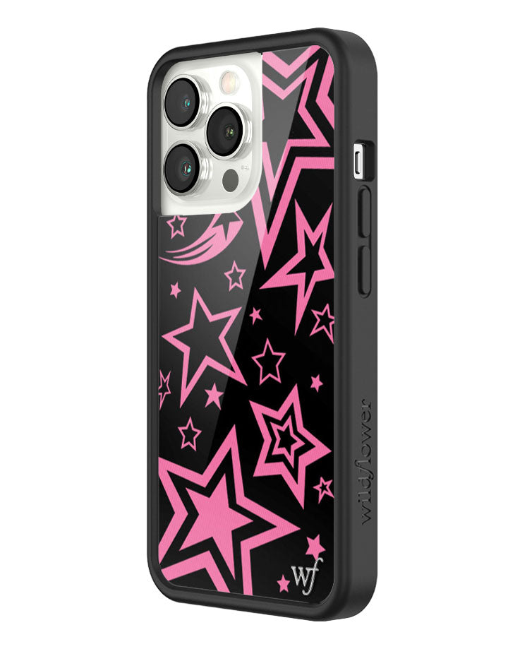 Super Star iPhone Case with Pink Star Pattern and Black Bumper - Image 20