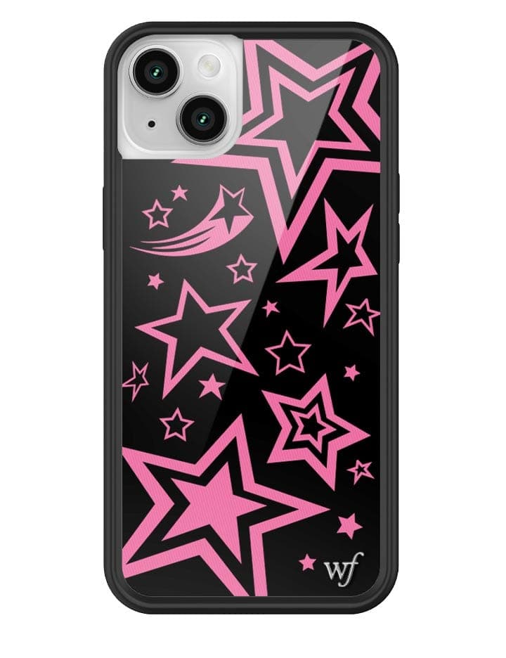 Super Star iPhone Case with Pink Star Pattern and Black Bumper - Image 11