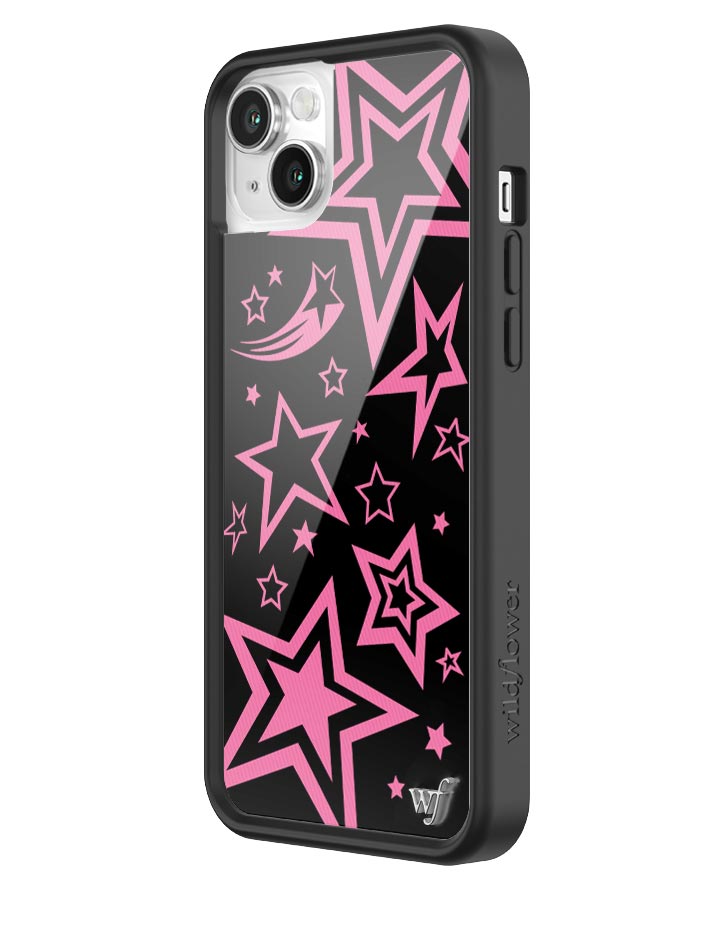 Super Star iPhone Case with Pink Star Pattern and Black Bumper - Image 12