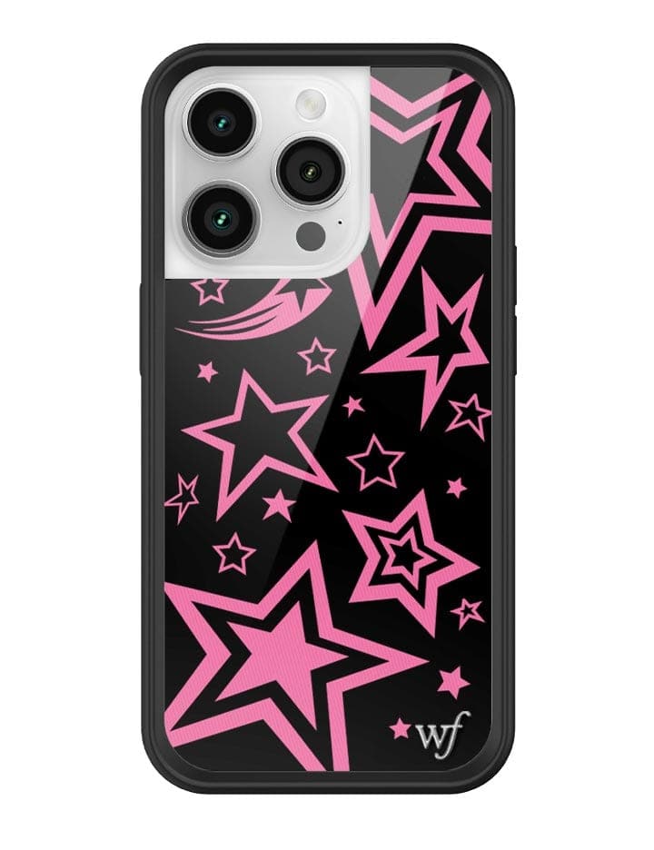 Super Star iPhone Case with Pink Star Pattern and Black Bumper - Image 13