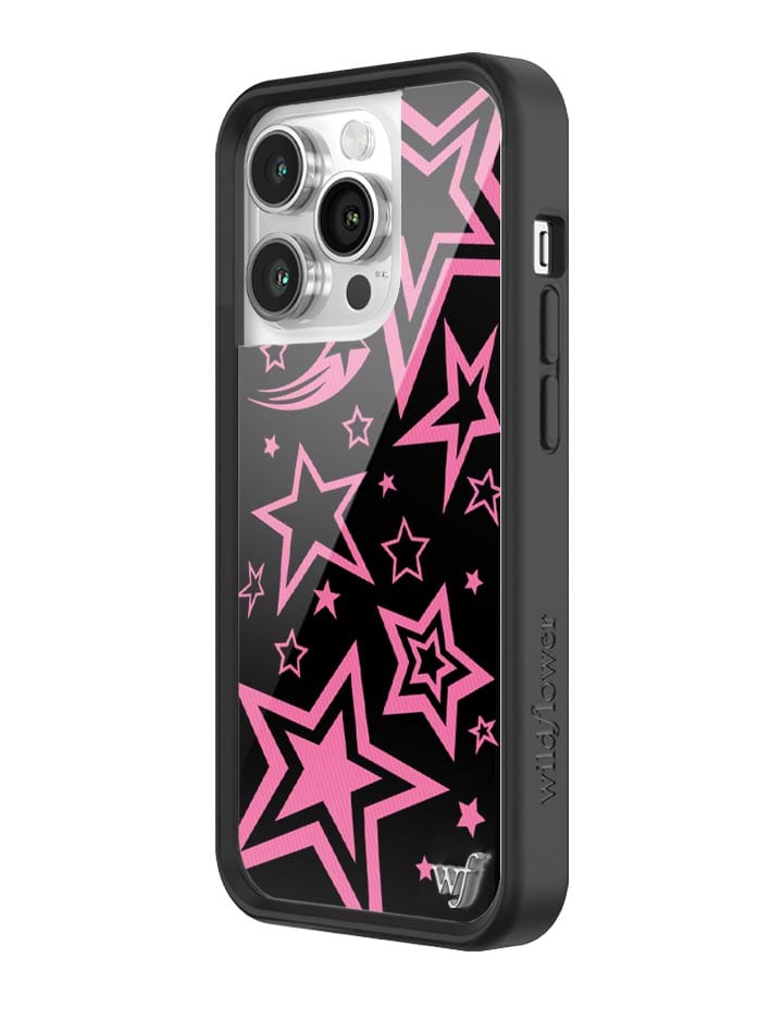 Super Star iPhone Case with Pink Star Pattern and Black Bumper - Image 14