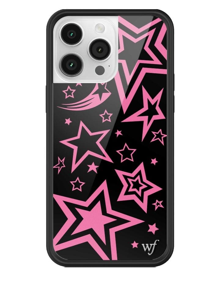 Super Star iPhone Case with Pink Star Pattern and Black Bumper - Image 9