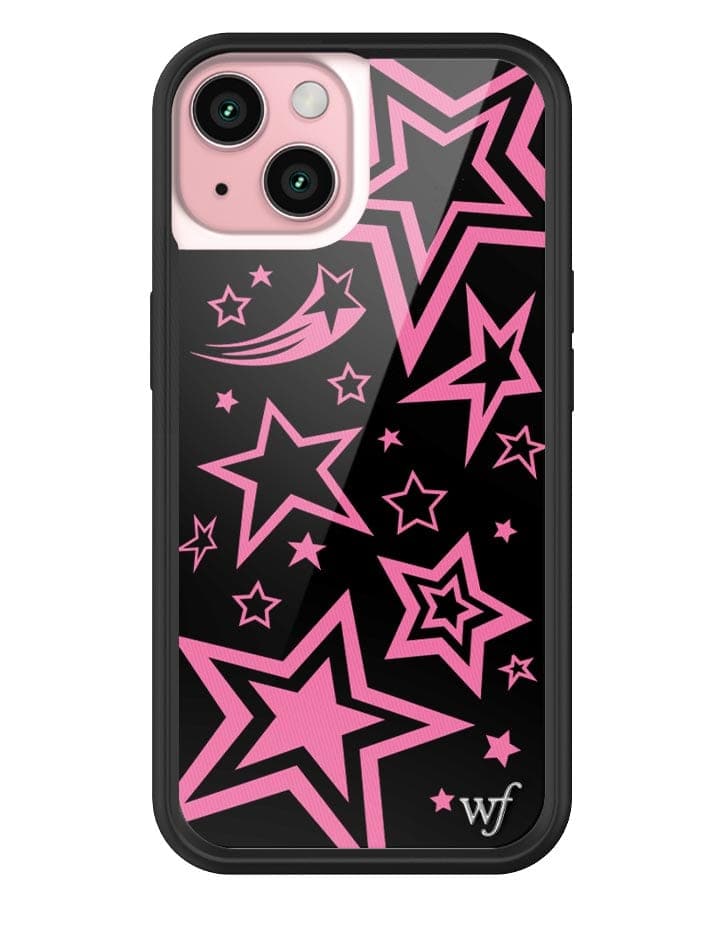 Super Star iPhone Case with Pink Star Pattern and Black Bumper - Image 7