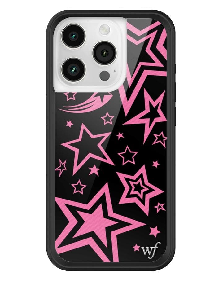 Super Star iPhone Case with Pink Star Pattern and Black Bumper - Image 5