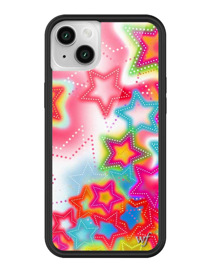 Stardust iPhone Case with Bright Neon Stars and Protective Bumper - Image 29