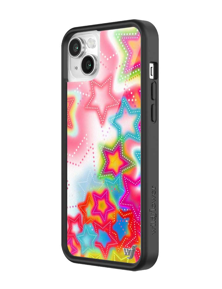 Stardust iPhone Case with Bright Neon Stars and Protective Bumper - Image 30