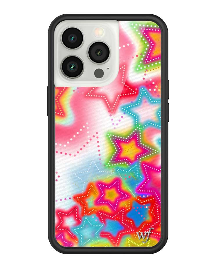 Stardust iPhone Case with Bright Neon Stars and Protective Bumper - Image 27