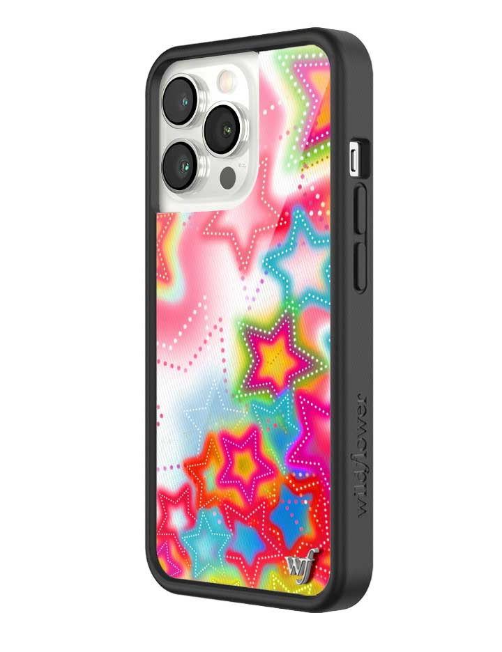Stardust iPhone Case with Bright Neon Stars and Protective Bumper - Image 28
