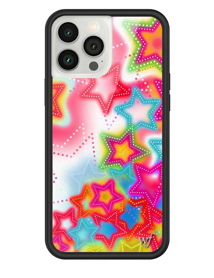 Stardust iPhone Case with Bright Neon Stars and Protective Bumper - Image 25