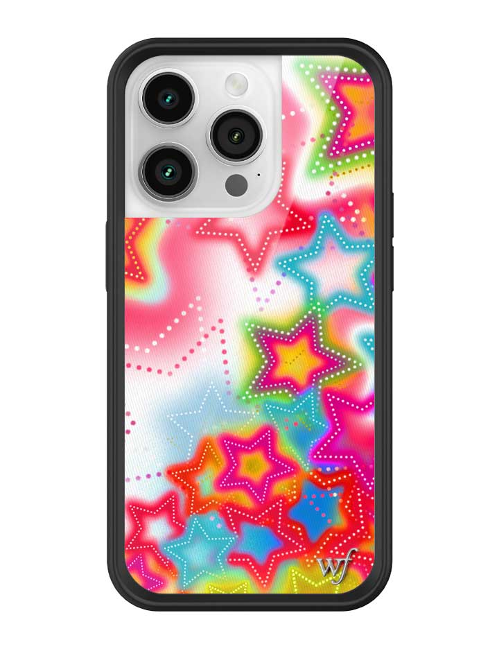 Stardust iPhone Case with Bright Neon Stars and Protective Bumper - Image 21