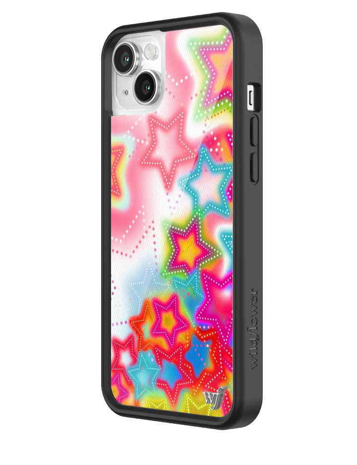 Stardust iPhone Case with Bright Neon Stars and Protective Bumper - Image 20