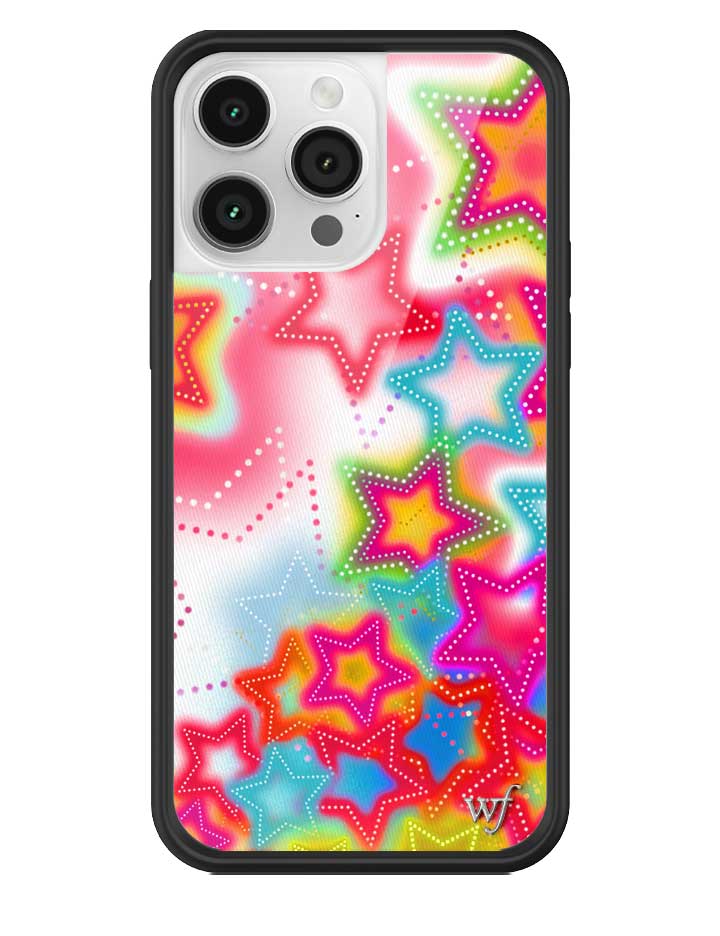 Stardust iPhone Case with Bright Neon Stars and Protective Bumper - Image 17