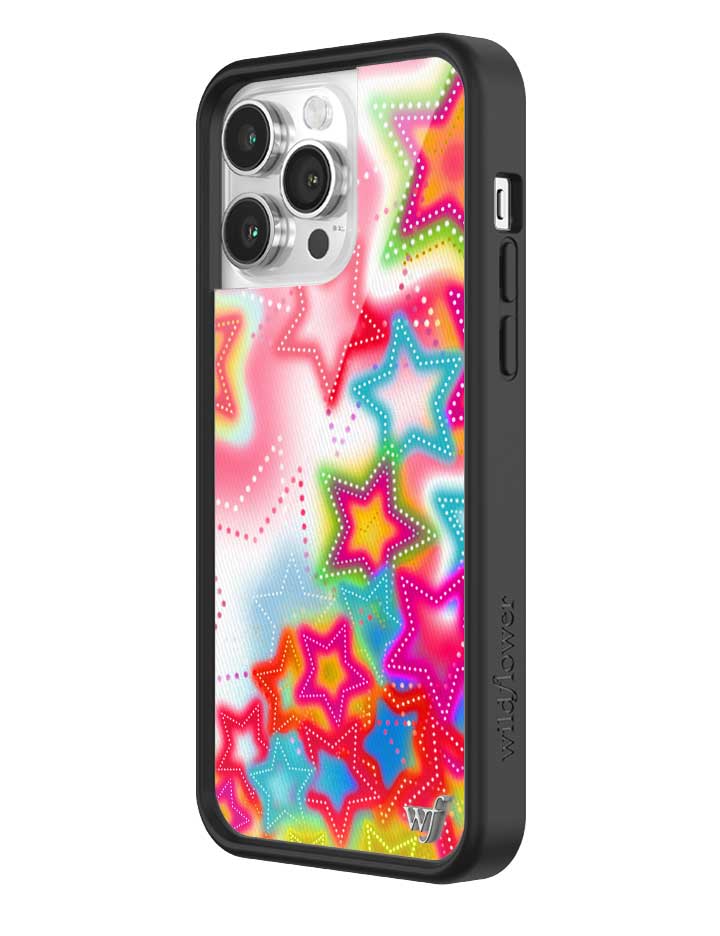 Stardust iPhone Case with Bright Neon Stars and Protective Bumper - Image 18