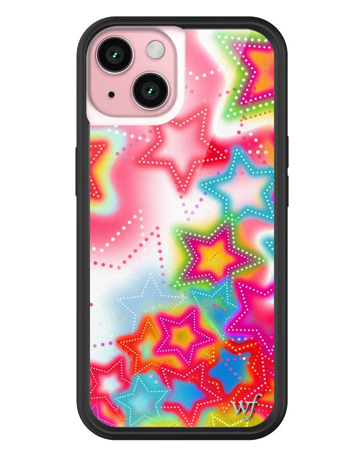 Stardust iPhone Case with Bright Neon Stars and Protective Bumper - Image 15