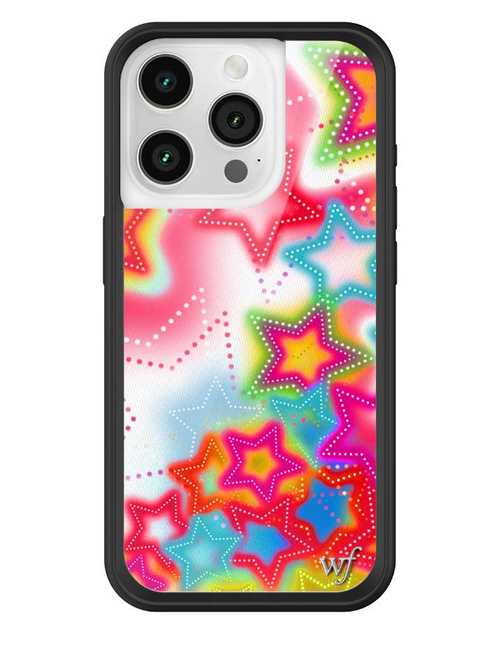 Stardust iPhone Case with Bright Neon Stars and Protective Bumper - Image 13
