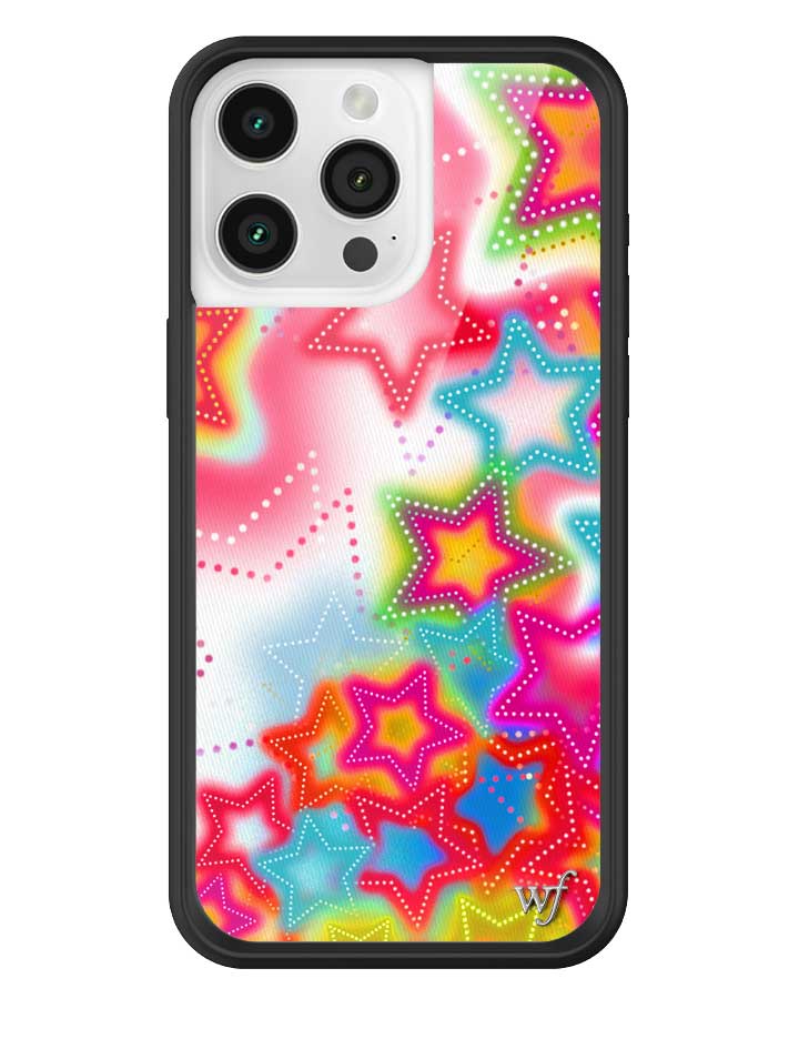 Stardust iPhone Case with Bright Neon Stars and Protective Bumper - Image 9