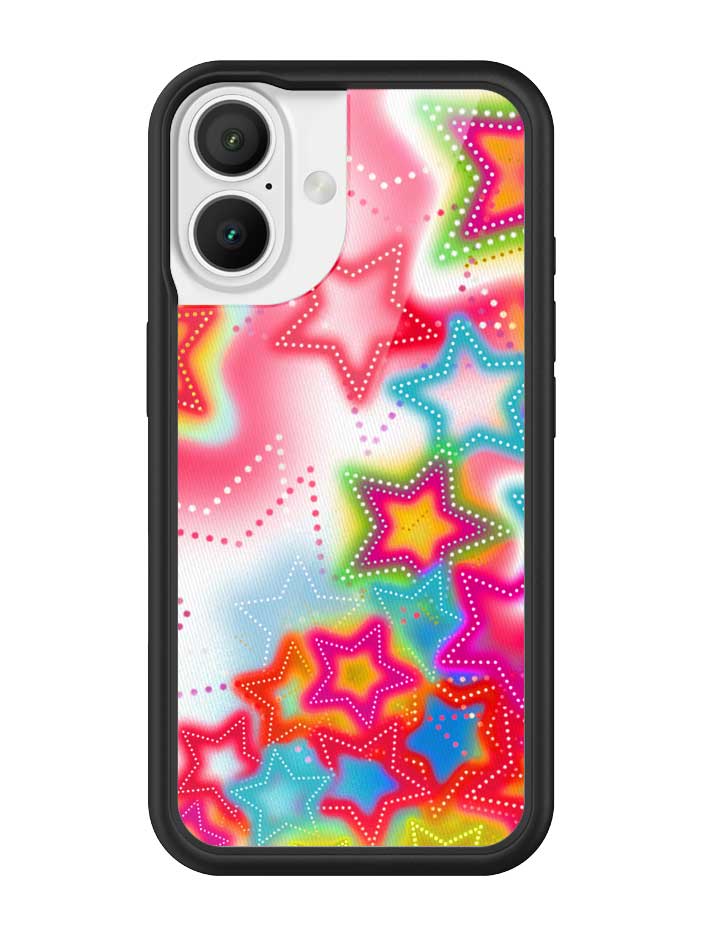 Stardust iPhone Case with Bright Neon Stars and Protective Bumper - Image 7