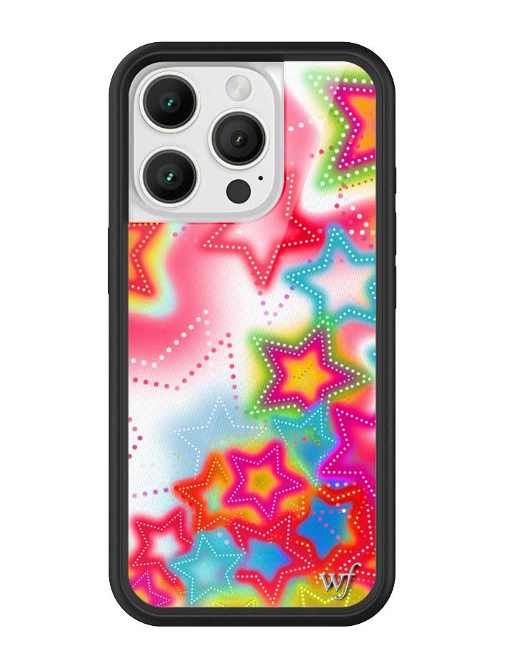 Stardust iPhone Case with Bright Neon Stars and Protective Bumper - Image 5