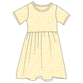 Stevie Kate Yellow Floral Bamboo Ruffle Spin Dress (Pre-Order)