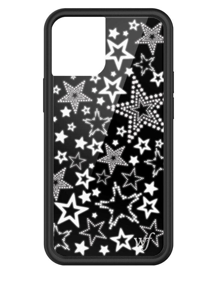 Star Girl iPhone Case in Black with White Star Print - Image 40