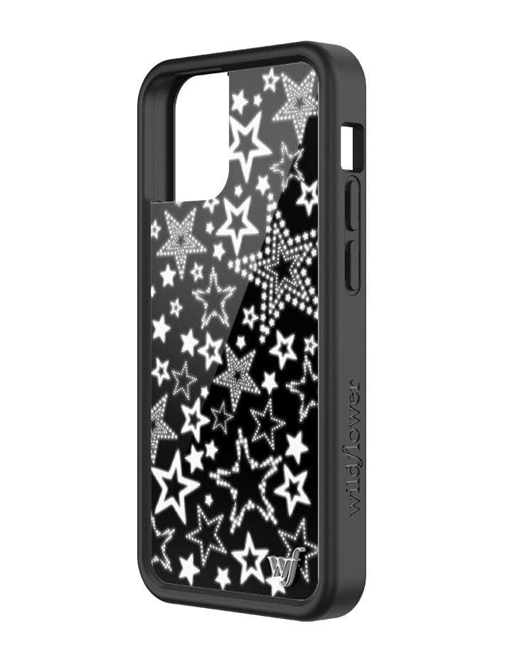 Star Girl iPhone Case in Black with White Star Print - Image 41