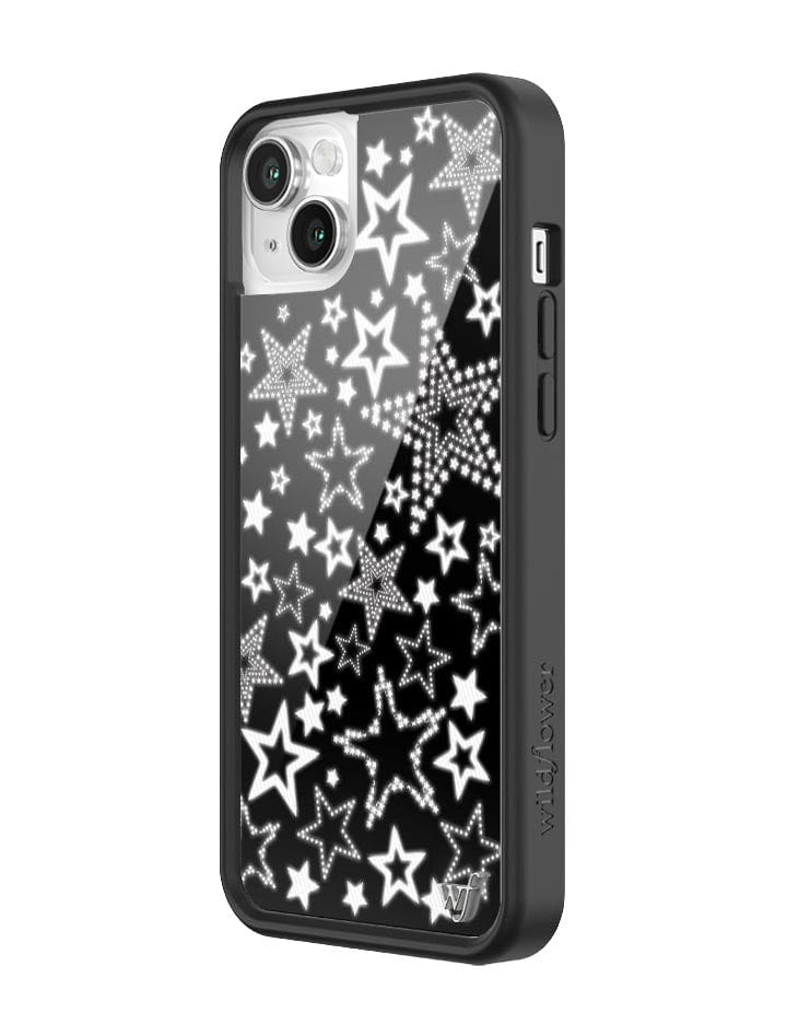 Star Girl iPhone Case in Black with White Star Print - Image 33