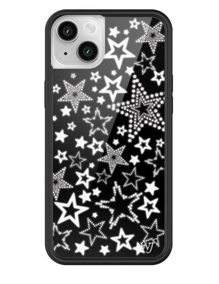 Star Girl iPhone Case in Black with White Star Print - Image 28