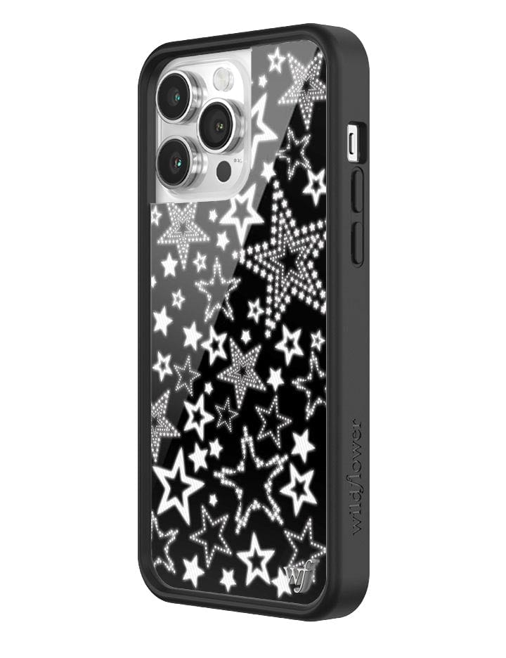 Star Girl iPhone Case in Black with White Star Print - Image 27
