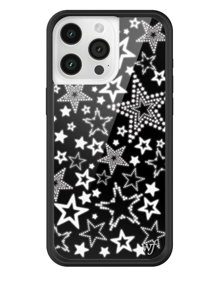 Star Girl iPhone Case in Black with White Star Print - Image 18
