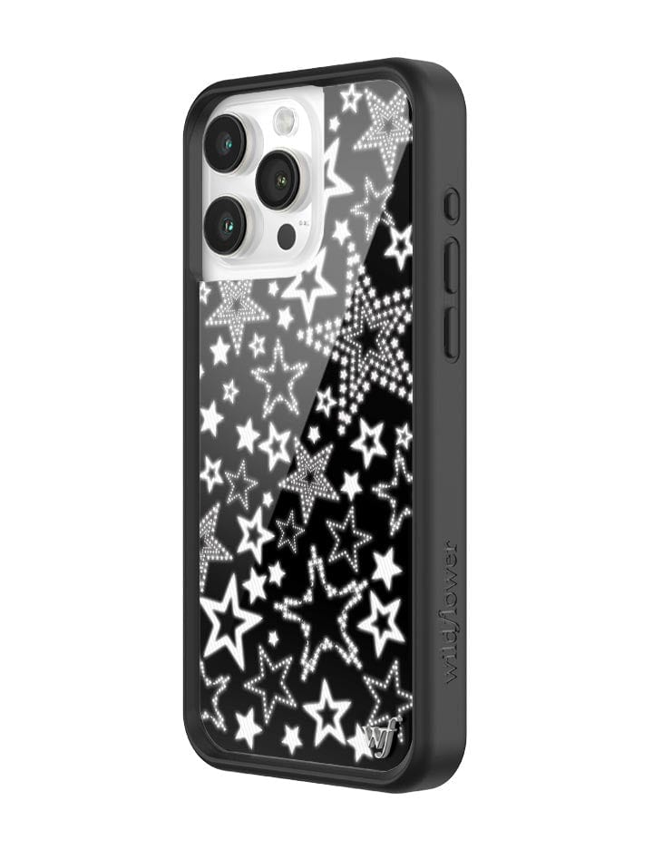 Star Girl iPhone Case in Black with White Star Print - Image 19