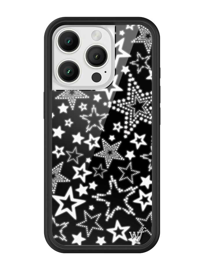Star Girl iPhone Case in Black with White Star Print - Image 14