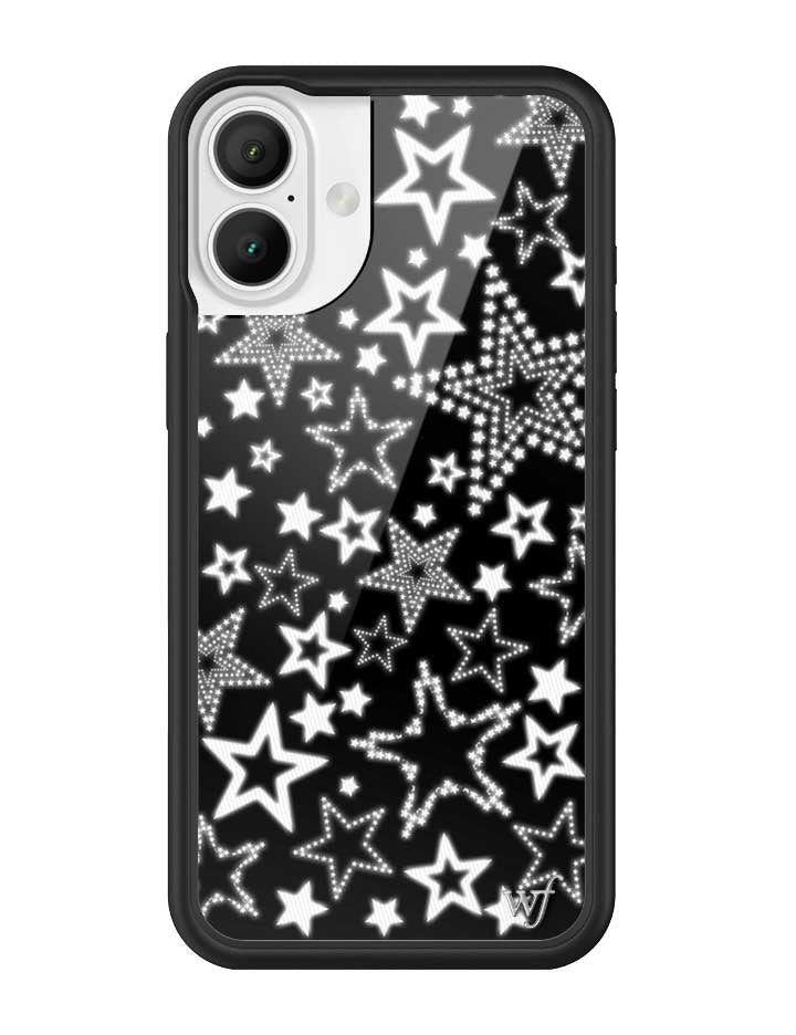Star Girl iPhone Case in Black with White Star Print - Image 12
