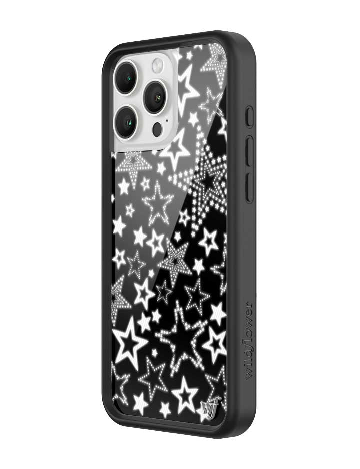Star Girl iPhone Case in Black with White Star Print - Image 11