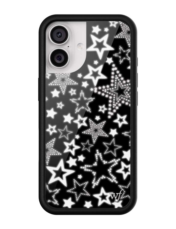 Star Girl iPhone Case in Black with White Star Print - Image 7