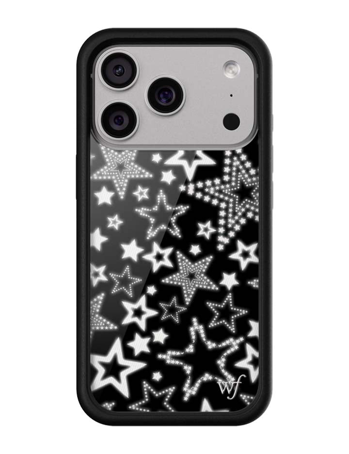 Star Girl iPhone Case in Black with White Star Print - Image 4