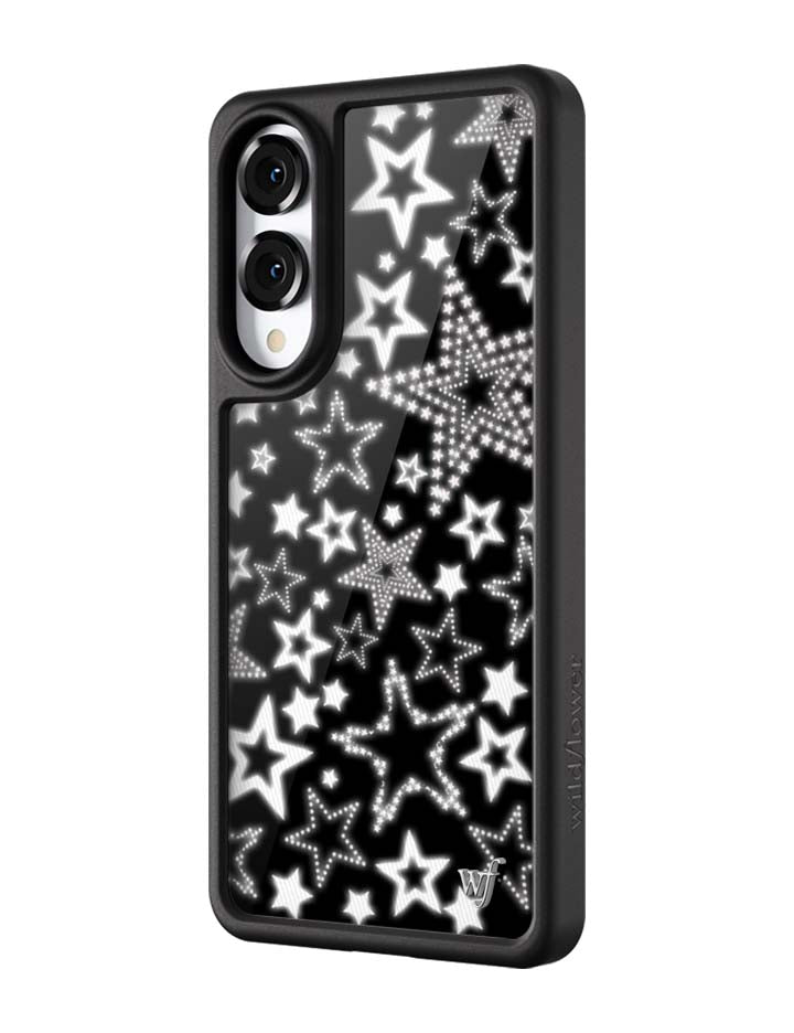 Star Girl Black and White Samsung Galaxy Protective Phone Case - Image 4