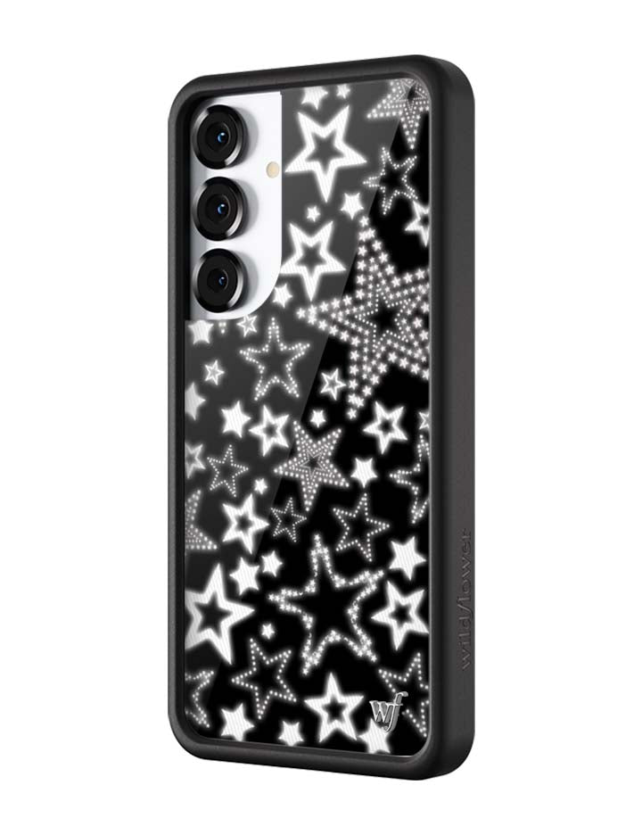 Star Girl Black and White Samsung Galaxy Protective Phone Case - Image 6