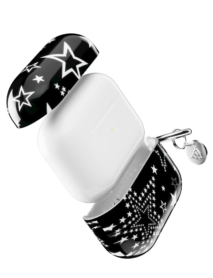 Star Girl AirPods Case in Black with Star Pattern Protection