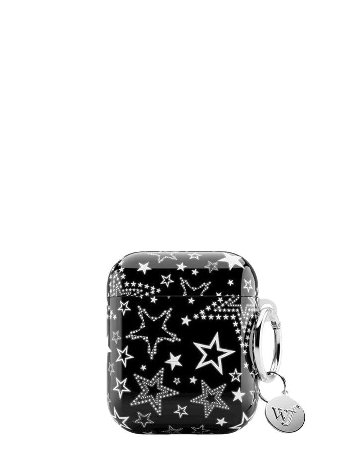 Star Girl AirPods Case in Black with Star Pattern Protection