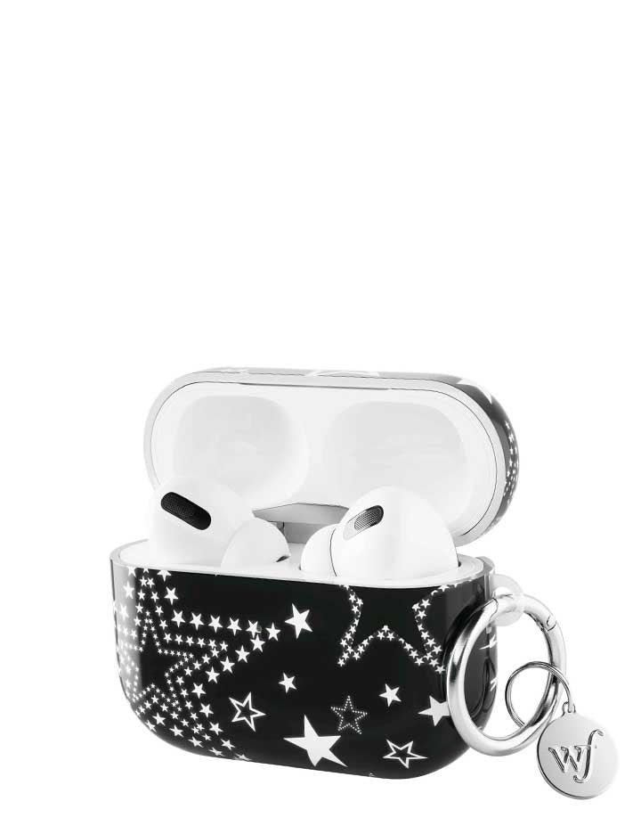 Star Girl AirPods Case in Black with Star Pattern Protection