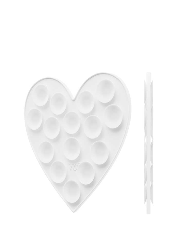 Heart Stickeez Hands-Free Phone Suction Mount White