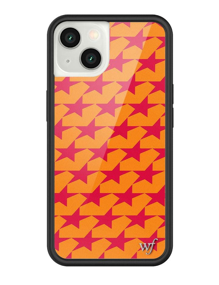 Starry Not Sorry iPhone Case with Red Stars and Orange Background - Image 15