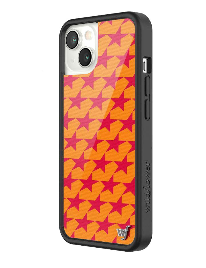 Starry Not Sorry iPhone Case with Red Stars and Orange Background - Image 16