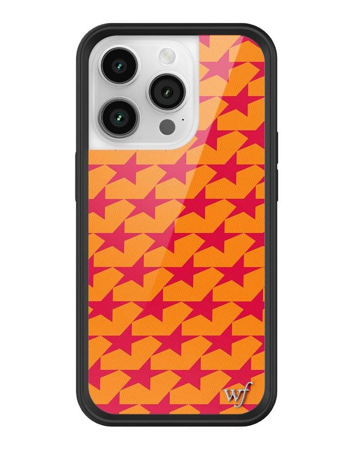 Starry Not Sorry iPhone Case with Red Stars and Orange Background - Image 11