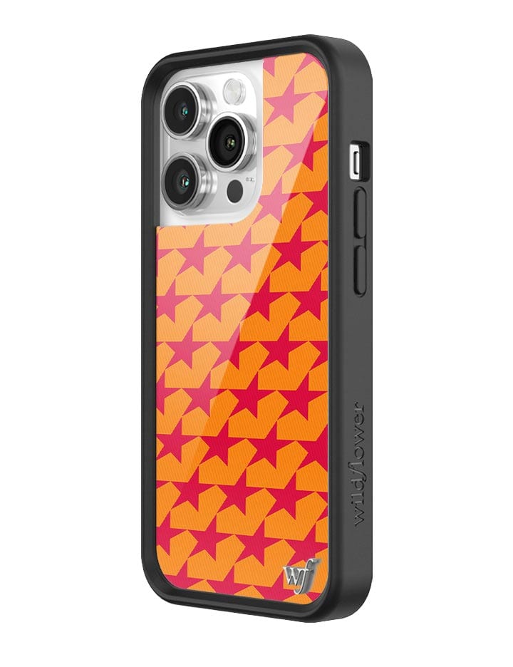 Starry Not Sorry iPhone Case with Red Stars and Orange Background - Image 12